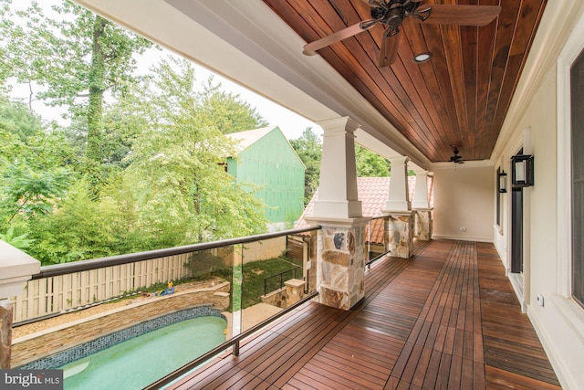 3325 Brandy Ct, Falls Church, VA 22042 - deck featuring ceiling fan