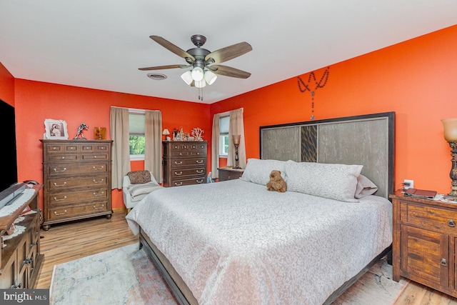 2220 Timothy Dr, Westminster, MD 21157 - bedroom featuring light wood-style floors and ceiling fan