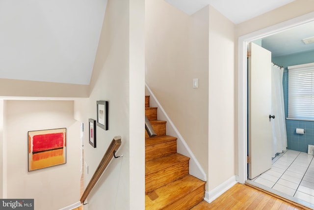 76 Deepdale Rd, Wayne, PA 19087 - stairs featuring wood finished floors