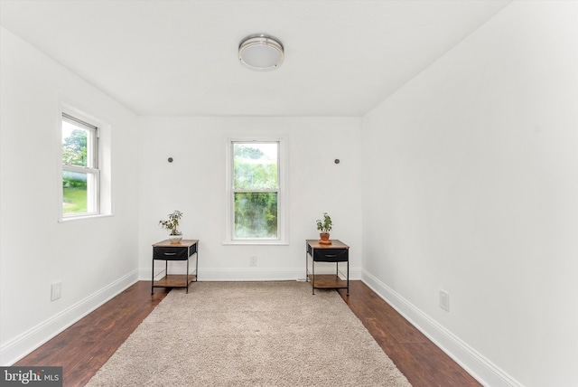 5431 Hines Rd, Frederick, MD 21704 - sitting room with baseboards and dark wood-style flooring