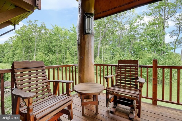 view of wooden terrace