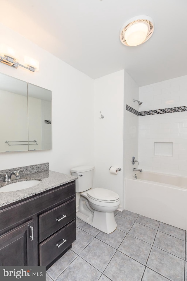 3188 Windrows Way, Eden, MD 21822 - bathroom with toilet, vanity, tile patterned floors, and bathing tub / shower combination