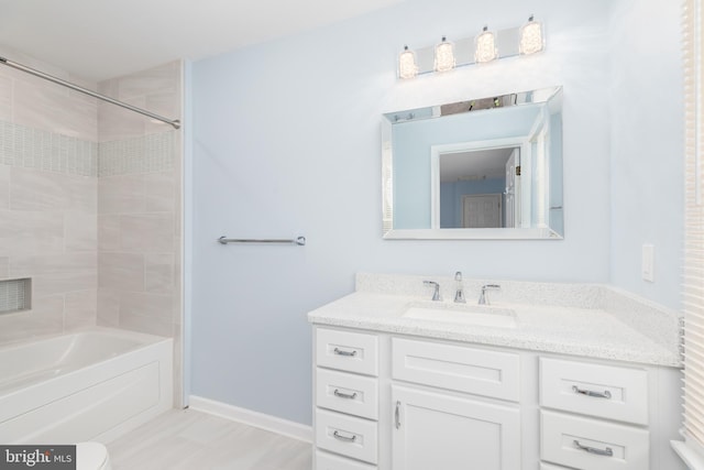 3188 Windrows Way, Eden, MD 21822 - full bathroom with vanity, shower / bath combination, baseboards, and toilet