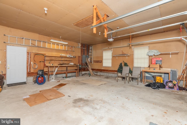 3188 Windrows Way, Eden, MD 21822 - garage featuring a workshop area and a garage door opener