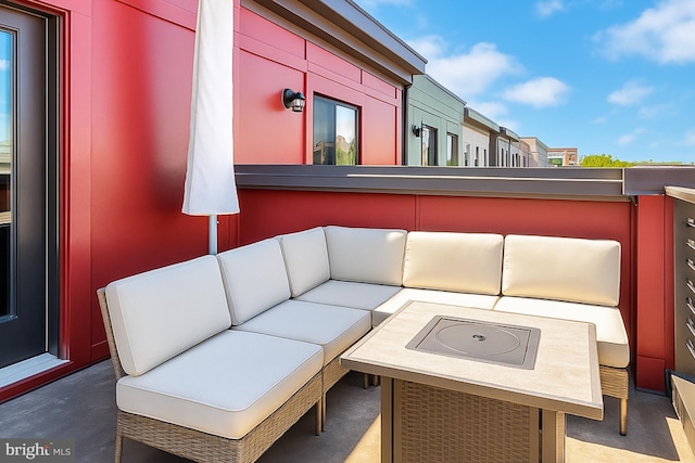 view of patio featuring outdoor lounge area