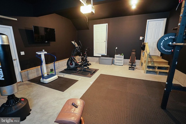 view of exercise area