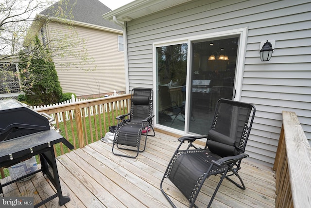 view of wooden deck