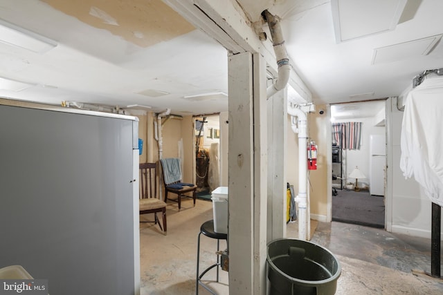 hall with attic access