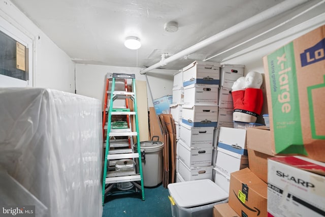 view of storage area