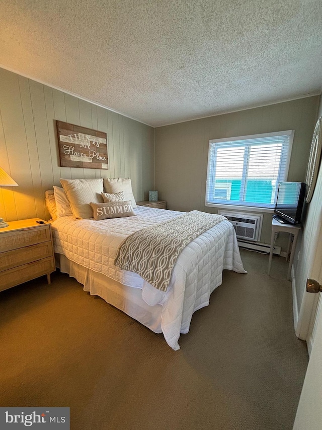 6 122nd St Unit 302, Ocean City, MD 21842 - carpeted bedroom with a textured ceiling and an AC wall unit