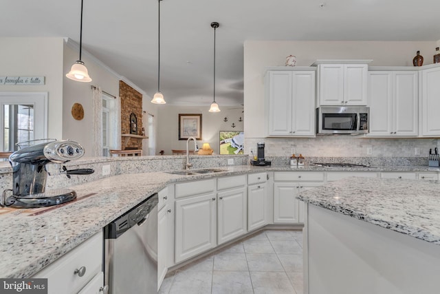 23700 Quiet Oak Ct, California, MD 20619 - kitchen with white cabinetry, a sink, and stainless steel appliances