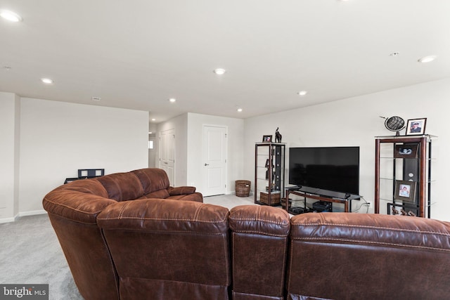 719 Thurlow Ct, Bel Air, MD 21014 - living room featuring recessed lighting, baseboards, and carpet floors