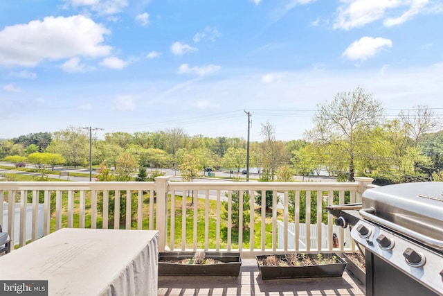 719 Thurlow Ct, Bel Air, MD 21014 - wooden deck with grilling area