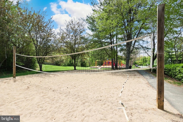 surrounding community featuring volleyball court and playground community