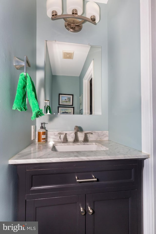5855 Springmount Ct, Eldersburg, MD 21784 - bathroom featuring visible vents and vanity