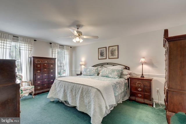 5855 Springmount Ct, Eldersburg, MD 21784 - carpeted bedroom with a ceiling fan and baseboards