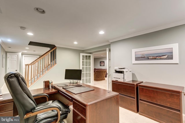 5855 Springmount Ct, Eldersburg, MD 21784 - office space with recessed lighting and crown molding