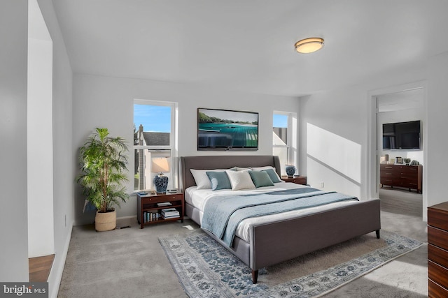 bedroom with multiple windows