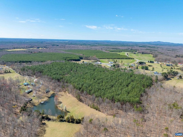 bird's eye view with a rural view