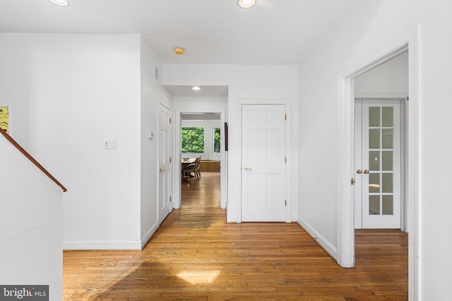 1406 Gentlemens Way, Dresher, PA 19025 - hallway featuring wood-type flooring and recessed lighting