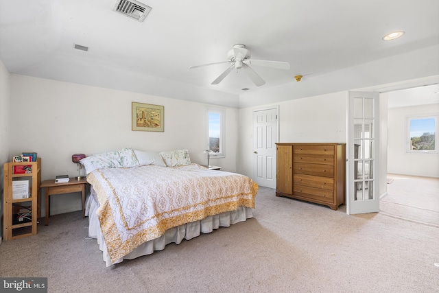 1406 Gentlemens Way, Dresher, PA 19025 - bedroom with carpet floors, a closet, a ceiling fan, and recessed lighting