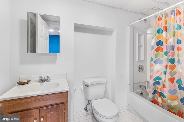 1406 Gentlemens Way, Dresher, PA 19025 - full bath with vanity, tile patterned flooring, and shower / tub combo with curtain