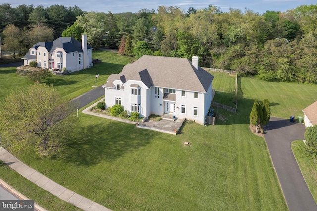 1406 Gentlemens Way, Dresher, PA 19025 - aerial view of property and surrounding area with a forest