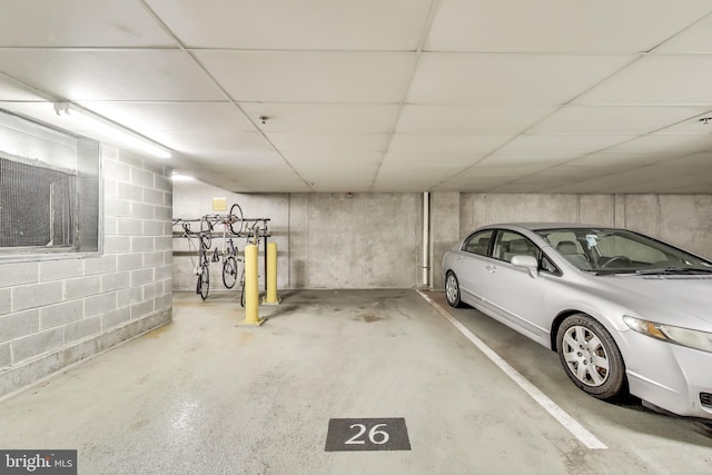 view of parking garage