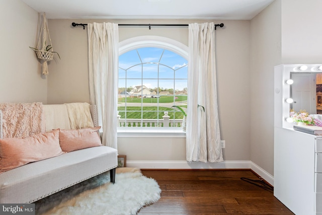 765 Blueberry Ct, Huntingtown, MD 20639 - sitting room featuring baseboards and hardwood / wood-style flooring