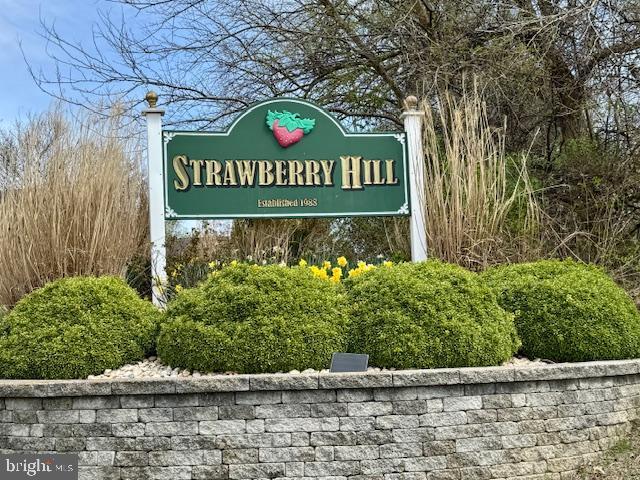 view of community sign