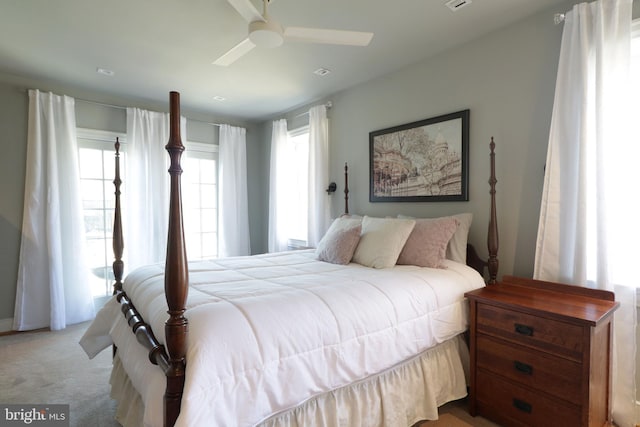 451 E Hamilton Ave, State College, PA 16801 - bedroom with a ceiling fan and light colored carpet