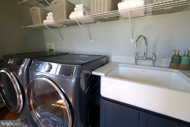 451 E Hamilton Ave, State College, PA 16801 - laundry room featuring independent washer and dryer, laundry area, and a sink