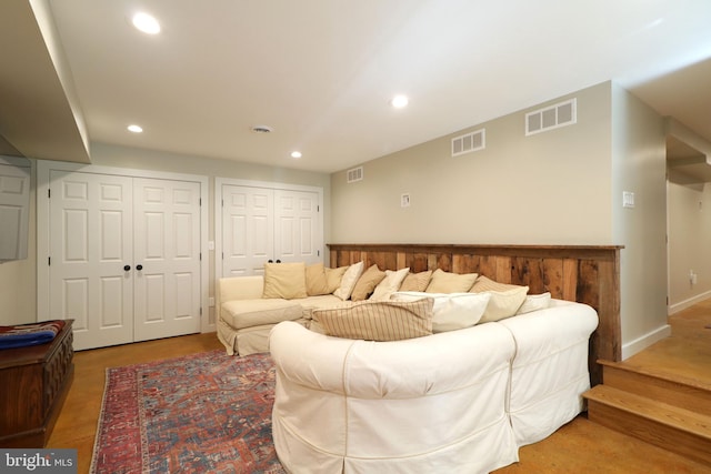 451 E Hamilton Ave, State College, PA 16801 - living room featuring recessed lighting, baseboards, and visible vents