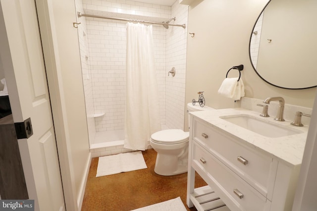 451 E Hamilton Ave, State College, PA 16801 - full bathroom with vanity, a stall shower, and toilet