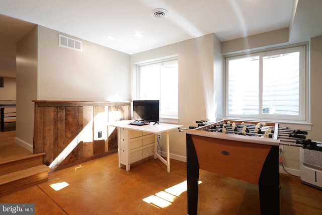 451 E Hamilton Ave, State College, PA 16801 - rec room featuring visible vents and recessed lighting