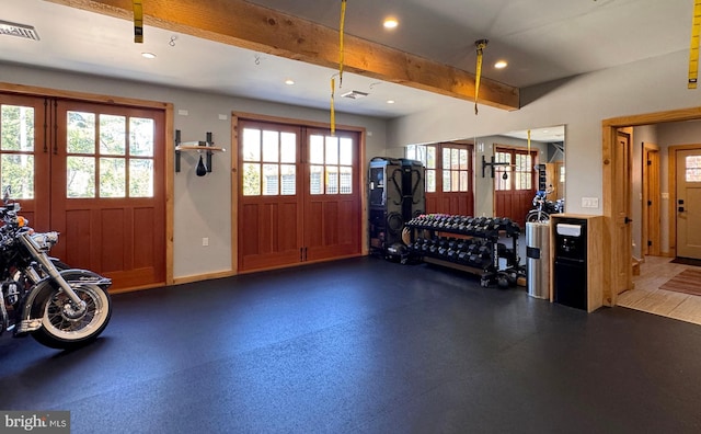 451 E Hamilton Ave, State College, PA 16801 - gym featuring visible vents, recessed lighting, and baseboards