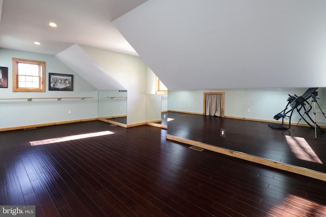 451 E Hamilton Ave, State College, PA 16801 - bonus room featuring wood-type flooring, recessed lighting, baseboards, and lofted ceiling