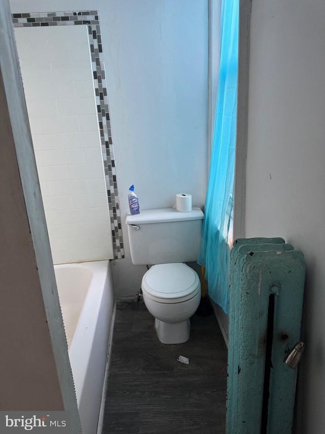 1725 N Creighton St, Philadelphia, PA 19131 - bathroom with toilet and wood finished floors