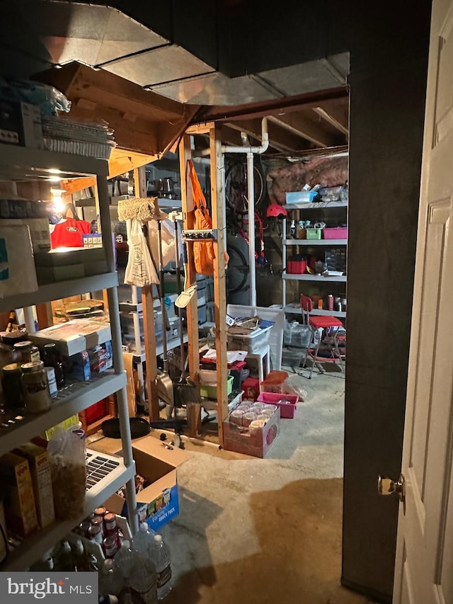 view of storage room