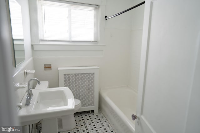 8 Oakley Rd, Upper Darby, PA 19082 - full bathroom featuring radiator heating unit and shower / washtub combination