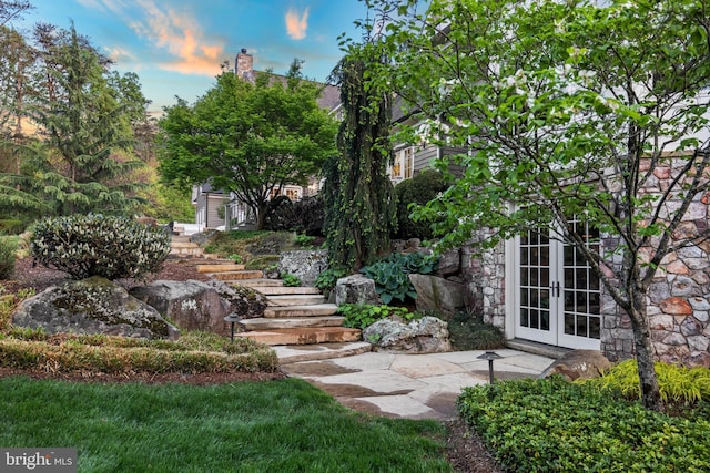 11820 Plantation Dr, Great Falls, VA 22066 - view of yard with french doors