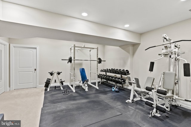 11820 Plantation Dr, Great Falls, VA 22066 - exercise room featuring recessed lighting and baseboards