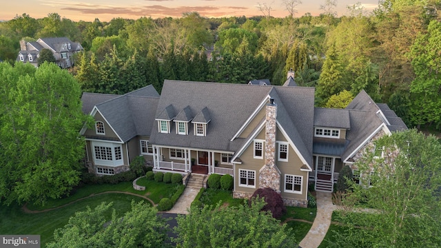 11820 Plantation Dr, Great Falls, VA 22066 - view of aerial view at dusk