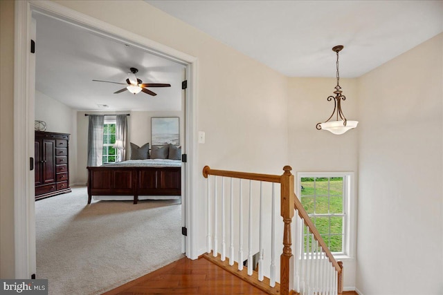12670 Perrywood Ln, Dunkirk, MD 20754 - hall featuring an upstairs landing, carpet, and baseboards