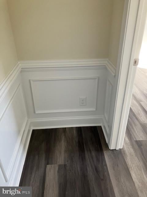 111 Heulings Ave, Riverside, NJ 08075 - detailed view of a decorative wall, a wainscoted wall, and wood finished floors