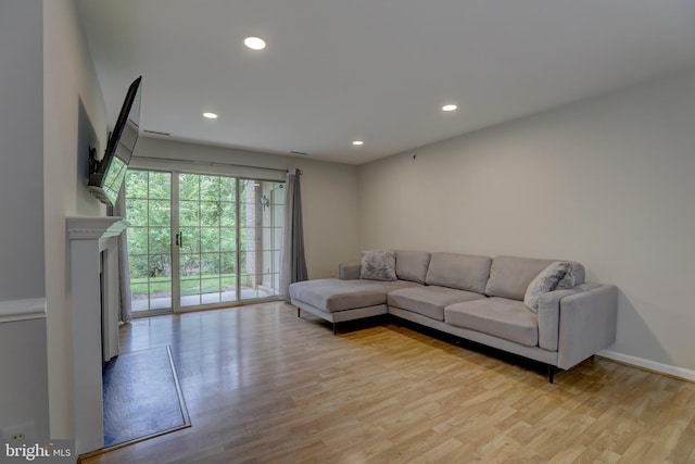 2 Rainflower Path Unit 102, Sparks Glencoe, MD 21152 - living room with light wood-style floors, recessed lighting, and baseboards