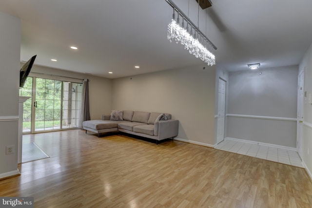 2 Rainflower Path Unit 102, Sparks Glencoe, MD 21152 - living area featuring wood finished floors, baseboards, and recessed lighting