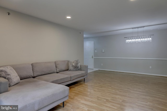 2 Rainflower Path Unit 102, Sparks Glencoe, MD 21152 - living area featuring light wood-type flooring, baseboards, and recessed lighting