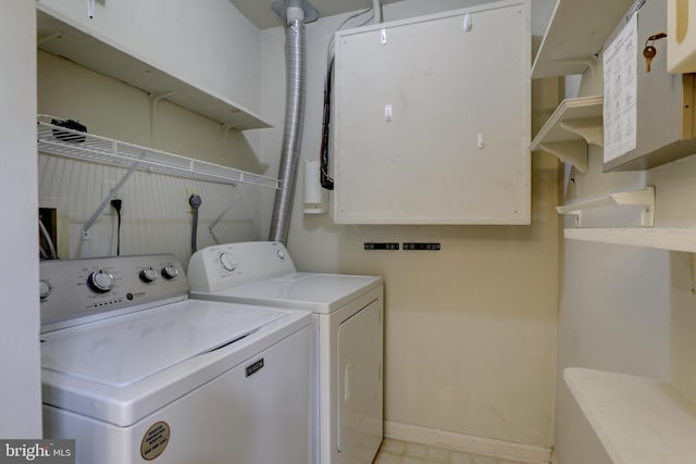 2 Rainflower Path Unit 102, Sparks Glencoe, MD 21152 - laundry room featuring washing machine and clothes dryer and baseboards