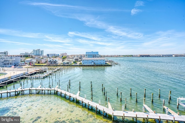 107 Convention Center Dr Unit 161D, Ocean City, MD 21842 - property view of water with a dock and a view of city